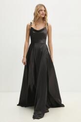 ANSWEAR rochie culoarea negru, maxi, evazată BBYA-SUD04N_99X (525008.ijs)