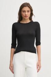 Benetton longsleeve din amestec de casmir culoarea negru, 3R0KD108H 9BYH-BUD03T_99X (3R0KD108H)