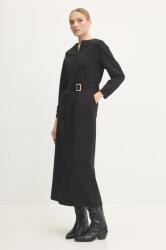 ANSWEAR rochie culoarea negru, maxi, evazată BBYA-SUD00W_99X (d958.ios)