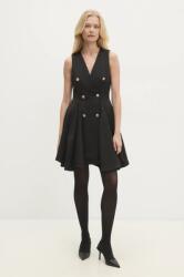 ANSWEAR rochie culoarea negru, mini, evazati BBYA-SUD02G_99X (23450NR.fos)