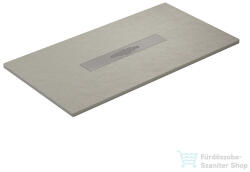 becrisa MURCIA 75x170 cm-es (A oldal x B oldal, lásd műszaki rajz) zuhanytálca palakő hatású felülettel, Moka MUR19P75X170 (MUR19P75X170)