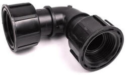  Hollanderes könyök 1" BB PXT fekete, 10 db/cs, 150 db/doboz (06240010)