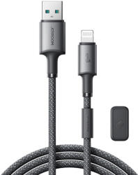 JOYROOM S-A50 USB-A - Lightning Unlimited Kábel Mágneses Kábelrendezővel - 1.2m 3A - Szürke (WR-181992)