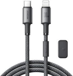 JOYROOM S-A50 USB-C - Lightning Unlimited Kábel Mágneses Kábelrendezővel - 1.2m 60W - Szürke (WR-181994)