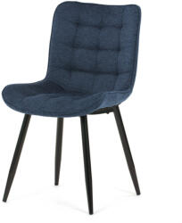 Artium Étkezőszék, kék szövet, fekete fém lábak (HC-462_BLUE2)