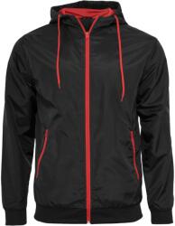 Build Your Brand Férfi széldzseki - Fekete / piros | XS (BY016-1000385094)