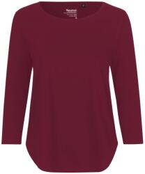 Neutral Tricou cu mânecă 3/4 pentru femei din bumbac organic Fairtrade - Bordeaux | XS (NE-O81006-1000304243)