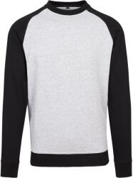 Build Your Brand Bluză bicoloră pentru bărbați - Gri prespălat / neagră | 2XL (BY076-1000228698)