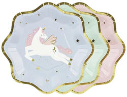 PartyDeco S. r. o Parti tányér, Unikornisos, 18 cm, 6 db/cs