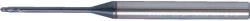 SwissBurr SwissTech - 1.2MM KÉTÉLŰ ERŐSÍTETT SZÁRÚ RÁDIUSZOS KEMÉNYFÉM HOSSZLYUKMARÓ Q BEVONATTAL (SWT1657308A)