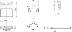 BREMBO fékbetétkészlet, tárcsafék BREMBO P 23 201 (P 23 201)