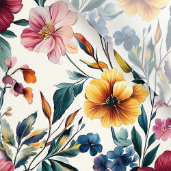 Takoy Enyhén elasztikus műselyem / silky anyag botanical flora