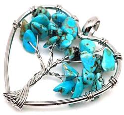 R. M. ékszer Életfa medál drótos szív Türkenit 3cm (022217)