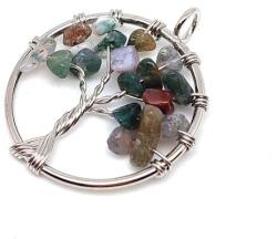 R. M. ékszer Életfa medál drótos Achát indiai 3cm (022206)