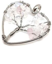 R. M. ékszer Életfa medál drótos szív Opalit 3cm (022213)