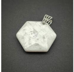 R. M. ékszer Ásvány medálok Hexagon medál Howlit 2, 5cm (022244)