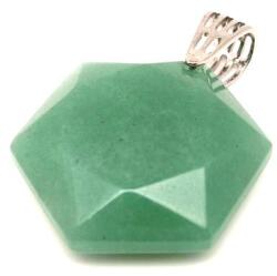 R. M. ékszer Hexagon medál Aventurin 2, 5cm (022219)