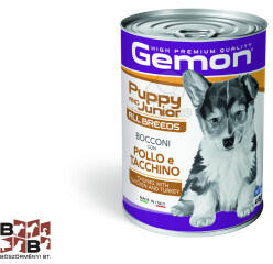 Gemon konzerv puppy, pulyka-csirke, 415 gr (GEMONPuppy)