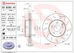BREMBO Disc frana BREMBO 09. B280.4X