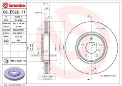 BREMBO féktárcsa BREMBO 09. E522.11 (09.E522.11)