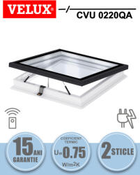 Velux Fereastra acoperis terasa cu actionare electrica VELUX CVU 0220QA geam termopan cu 2 foi de sticla (CVU 60X60 0220QA)