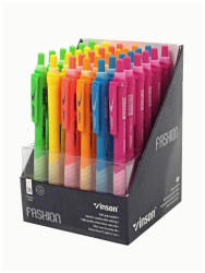 Vinson Golyóstoll nyomógombos 0, 7mm Vinson Fashion C4 vegyes displ 36 db (GTVINC436D) - bestoffice