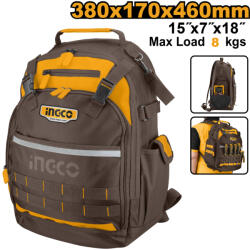 INGCO Ghiozdan, rucsac pentru Scule, 38cm x 17cm x 46cm, material Oxford 600D (HPB01028) - ingcomag