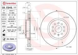 BREMBO féktárcsa BREMBO 09. E949.11 (09.E949.11)