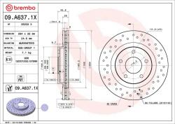 BREMBO féktárcsa BREMBO 09. A637.1X (09.A637.1X)