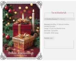 Concard Képeslap Karácsony Piros Ajándékdoboz borítékkal 11x16 cm LC6 Concard (BI24901)