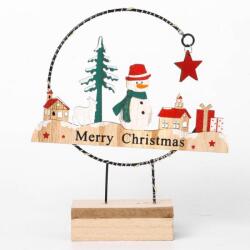 Karácsonyi világítós dekoráció fából Merry Christmas felirattal asztalra helyezhető 20, 5x17 cm SFT113327 (SFT113327)