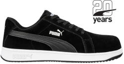 640010 PUMA Védőcipő (36) - Iconic Suede Black Low S1PL ESD FO HRO SR (PUM-640010-36)