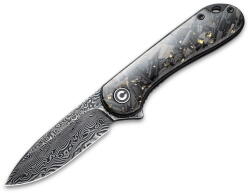 CIVIVI Elementum C907C-DS1 Golden Shred Carbon Fiber Damascus kés (C907C-DS1)