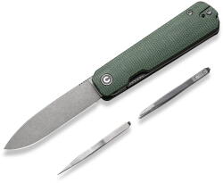 CIVIVI Sendy C21004A-1 Nitro-V Green Canvas Micarta (C21004A-1)