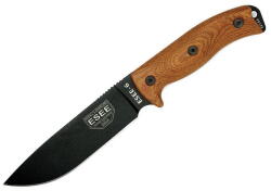 ESEE 6 6PB-011 1095, Canvas Micarta 3D Handle, Black Sheath (ES6PB011)