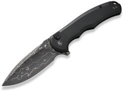 CIVIVI Button Lock Praxis C18026E-DS1 Damascus Black Aluminum (C18026E-DS1)