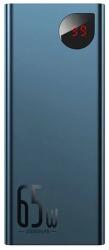 Baseus Adaman Metal Powerbank 20000mAh, PD, QC 3.0, 65W, 2xUSB + USB-C + mikro USB, (kék) (PPIMDA-D03)