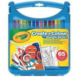 Crayola Crayola: SuperTips kimosható filctoll és papír készlet - 65 db-os (04-0377) - aqua