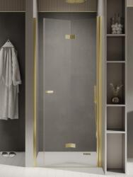 NEW TRENDY New Soleo Light Gold uși de duș 80 cm pliantă auriu luciu/sticlă transparentă D-0463A (D0463A)