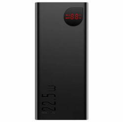 Baseus Baterie Externa Baseus Adaman Metal 20000mAh 22.5W QC + PD 1 x USB-C - 2 x USB-A Negru (bat/bas/ad/20/22/qc/1x/2x/ne)