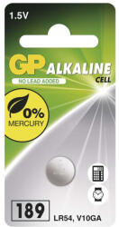 GP Batteries EMOS B13892, GP Alkáli gombelem LR54 (189F) 1db/bliszter (B13892)