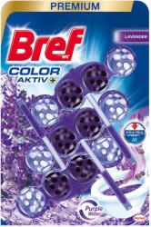 Bref Color Aktiv golyós WC illatosító Levendula 3x50g