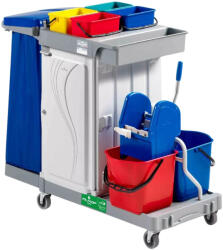 Filmop Alpha 6103 takarítókocsi zárható szekrénnyel, 4x4L + 2x15L vödörrel (0000MA6103U00)