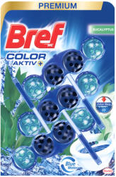 Bref Color Aktiv golyós WC illatosító Eukaliptusz 3x50g