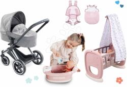 Corolle Set cărucior cu leagăn și baldachin Cybex Landau 3în1 Priam Corolle cu cădiță apă curentă și sac de dormit cu marsupiu (CO140770-21)