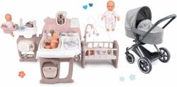 Corolle Set cărucior cu căsuță și păpușă Cybex Landau 3în1 Priam Corolle cu bucătărie baie și dormitor cu 23 accesorii (CO140770-23)
