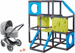 Corolle Set cărucior pliabil și cățărătoare Cybex Landau 3în1 Priam Corolle cu pereți de cățărat cu 3 etaje Frame Kraxxl (CO140770-26)