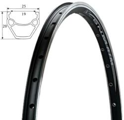 SNM Felni 26" DW 36H fekete