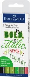 Faber-Castell Marker caligrafic Pitt Artist Pen Verde 6 buc/set Faber-Castell FC267117 (FC267117)