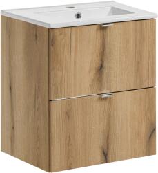 Comad Készlet szekrény Comad Nova Oak NOVA OAK A 82-50-2S, mosdótál Comad Dance White UM2050RBDANCE50DP